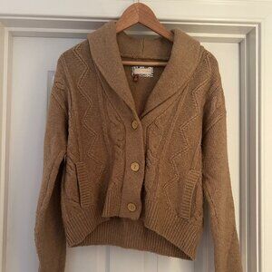 Like New: Tan Pilcro Anthropologie Cardigan, size: small